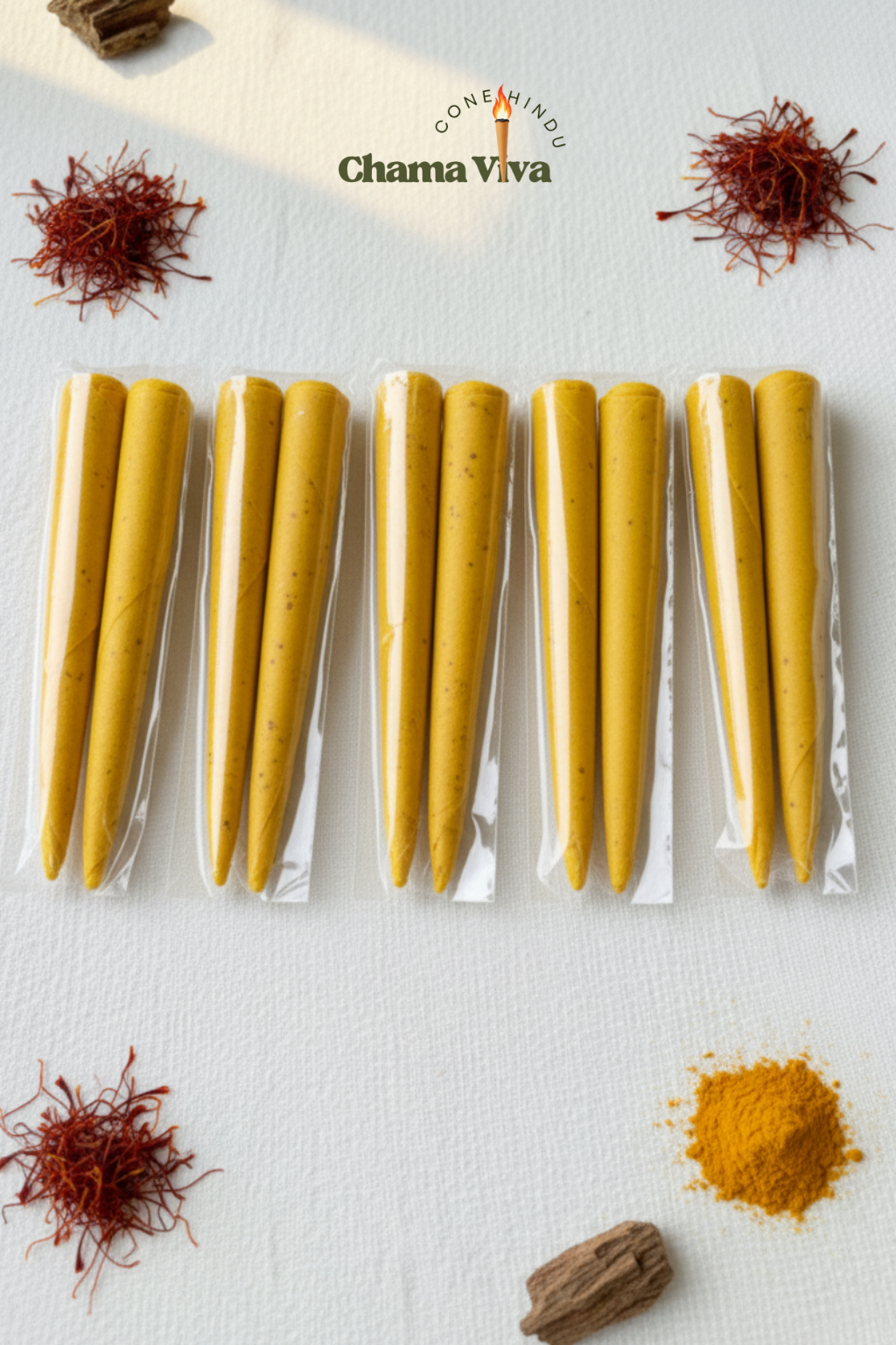 Kit Cones Veganos de Açafrão – 5 pares